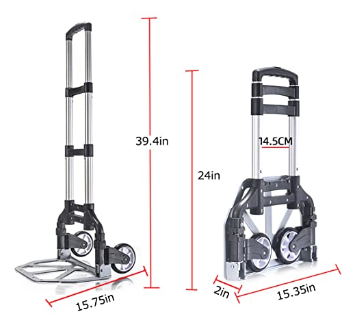 Carretilla plegable de mano de aluminio portátil miniatura 2