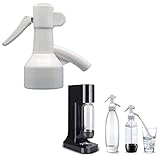 Sodafall fizz saver soda bottle dispenser compatible with Sodastream bottles and for other soda maker brands (white)