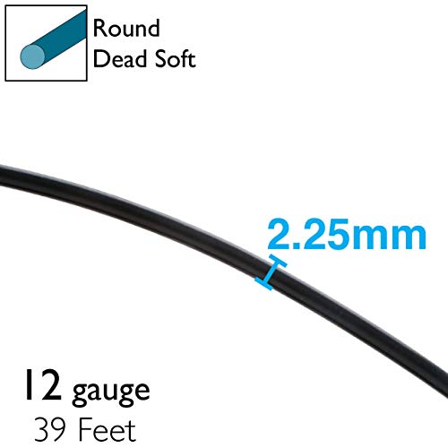 The Beadsmith Anodized Aluminum Wire – 12 Gauge – 39 Feet – Black Color – Bendable Craft Wire Used To Jewelry Making, Wire Wrapping, Sculpting, Floral, Modeling And Other Diy Arts & Crafts #TOP3