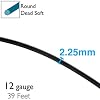 The Beadsmith Anodized Aluminum Wire 12 Gauge 39 feet Black Color Bendable Craft Wire Used to Jewelry Making, Wire Wrapping, Sculpting, Floral, Modeling and Other DIY Arts & Crafts