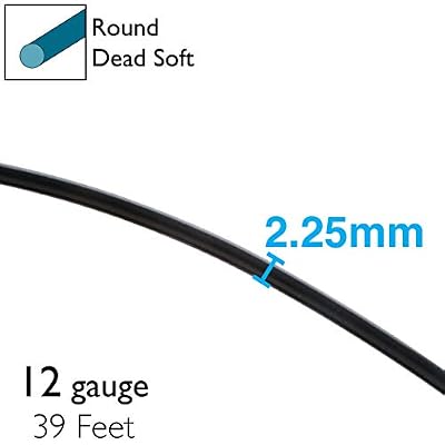 The Beadsmith Anodized Aluminum Wire 12 Gauge 39 feet Black Color Bendable Craft Wire Used to Jewelry Making, Wire Wrapping, Sculpting, Floral, Modeling and Other DIY Arts & Crafts