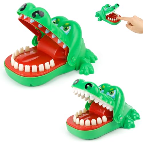 Raxfekro Cocodrilo Sacamuelas Original para Niños, Cocodrilo Juguete de Dientes, Divertido Juego de Morder con los Dedos la Boca de Cocodrilo, Juegos para Fiestas, para Niños y Niñas