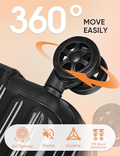 Image of Carry on Luggage - Airline Approved Suitcases with Spinner Wheels, Built-In TSA Lock,Hard Shell Expandable Suitcases