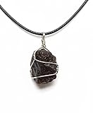 Only faith Colgante de Piedra Cuarzo Blanco Turmanlina Negra En bruto 100% Natural Genuina Sin Pulir Natural Mineral Cristal Curativo Meditación (Turmalina Negra NO rugosa)