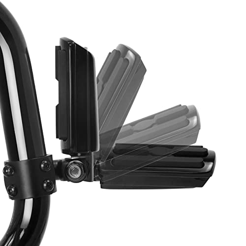 Vastmt Motorcycle Highway Foot Pegs For 1 Inch 1.1/4 Engine Guard, Motorcycle Foot Pegs For Harley Touring Road King Street Glide 1 1/4" Engine Guard Or Honda Suzuki Yamaha With 1" To 1 1/3" Tubing #TOP4