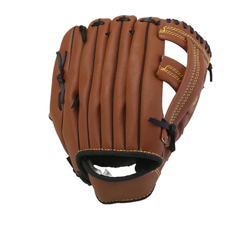 WEILFYONK Baseball, Sports Hitting PU Leather Left-Handed Gloves, Right-Handed Throwing Gloves, Youth, Adult Softball Gloves (Brown, 12.5) by WEILFYONK - Used condition - CA$23.03