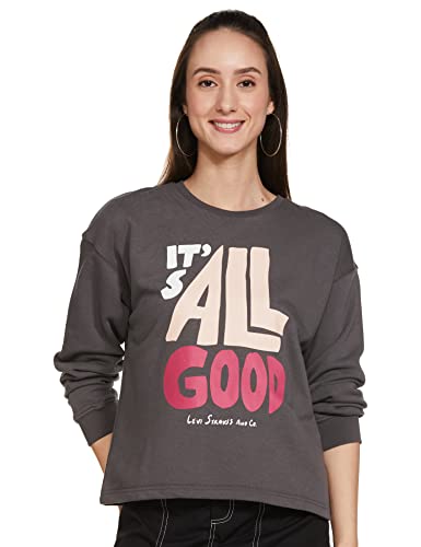 Image of Levi's Women Cotton Blend Crew Neck Sweatshirt