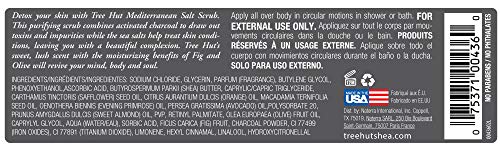 Tree Hut Detoxifying Mediterranean Salt Scrub Fig & Olive, 15oz, Ultra Hydrating and Exfoliating Scrub for Nourishing Essential Body Care