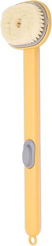 Long Handle Bath Brush & Body Scrubber - Yellow Shower Tool