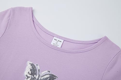 DANI CHINS Girl Knit Short-Sleeve Tutu Dress Colorful Tulle Sparkle Dresses3