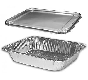 Aluminum Foil Steam Table Baking Roast Pans with Flat Lids Kitchen utensils Multicolor