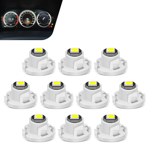 10 unidades bombilla LED T4.2 para tablero 12V blanco