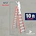 Louisville Ladder 10-Foot Fiberglass Step Ladder, 300-Pound Load Capacity, Type IA, FS1510