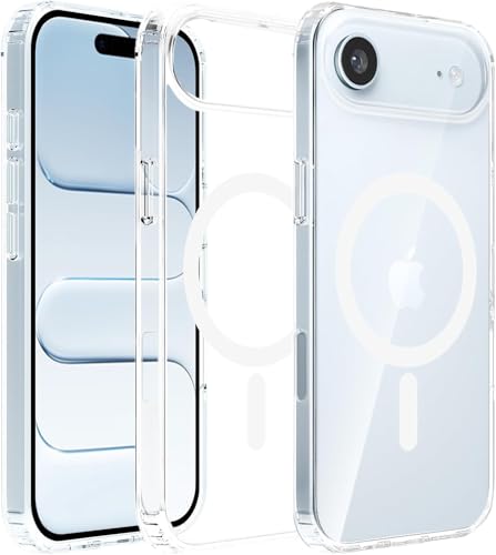 Image of QsmQam Compatible with iPhone 17 Air Back Case Cover | Ultra Hybrid | Compatible with MagSafe| Military-Grade Protection| Transparent Back Case - (Polycarbonate|Clear)