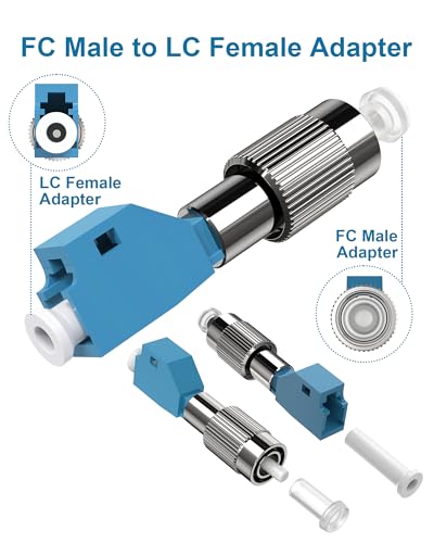 Adaptadores FC macho a LC hembra fibra óptica x6 miniatura 2