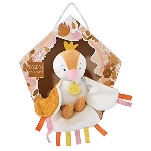 Doudou et Compagnie - La Colline aux Oiseaux - Doudou CUI-CUI Bouton d'or (avec Son)- Jaune - 23cm - Cadeau Naissance - Jolie boîte nichoir - DC4049