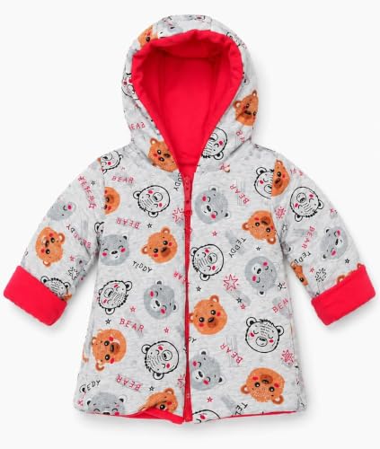 Image of Appukids Full Sleeves Animals Printed Reversible Jacket for Baby Boys Girls Cotton 2 In 1 winter Jacket