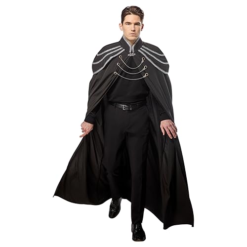 Rubies Dark Renaissance Cape for Adults, Men's One Size Black/Grey