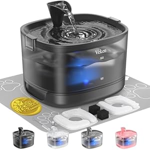 Veken Cat Water Fountain with Detac...