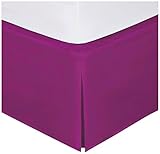 Fancy Collection Easy Care Tailored Microfiber 14-inch Bed Skirt Solid New (Queen, Light Purple)