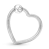 colgante corazon partido oro Este colgante de plata de ley está acabado a mano y tiene un contorno de corazón que se abre sobre una cadena rígida de eslabones de serpiente