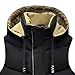 DGHM-JLMY Men's Fashion Hooded Puffer Vest Lightweight Quilted Gilet Sleeveless Zip Up Padded Jackets Coat With Pockets (4X-Large,Black)