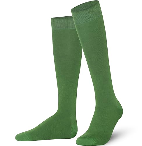 Image of Mysocks Unisex Extra Fine Combed Cotton Knee High Socks, Hand Linked Toe, Soft Latex Band