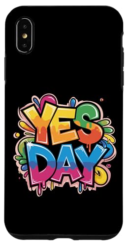 Yes Day カラフル スプラッシュ 大胆な表現 スマホケース iPhone XS Max 用