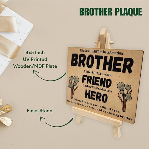Wooden Desk Plaque with Easel – Perfect Rakhi Gift by tinydabba - 5
