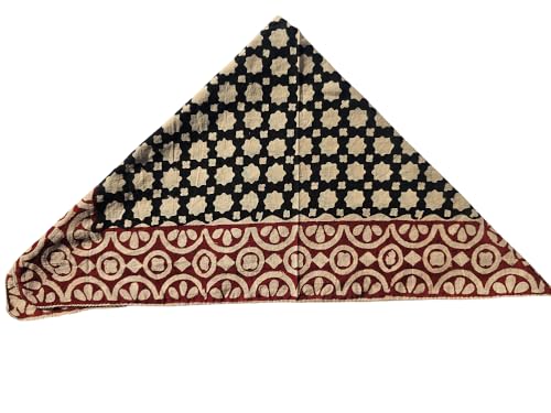 100% Cotton Bandana Bohemian Block Print Neck Scarf Boho Soft Cotton Bandana Neckerchief Handkerchief3