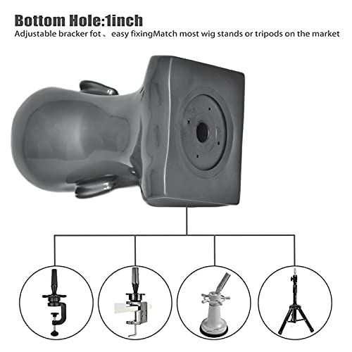 Ffxs Male Mannequin Head Pvc Display Head Stand Wig Display Head Model Men Manikin Head Dolls For Display Headset, Headphone, Game Console, Hats, Wigs Jewellery(Silver Grey) #TOP4