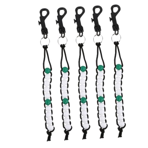 LIOOBO Contador de Golpes para Golf, Cadena de Cuentas para Marcador de Puntuación, 5 piezas, Negro, Plástico miniatura 1