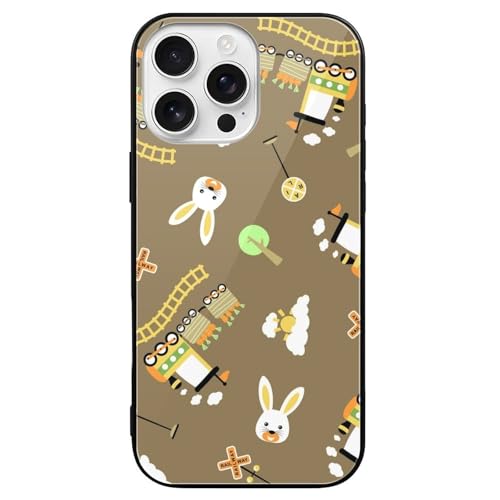 iPhone 16 Pro Max �Ή� �J�o�[ �E�T�M�̖͗l �K���X�P�[�X �N���A�w�� �����K���X �ƌ݊����̂��� �s�o�t�o���p�[ �ϏՌ� �w��h�~ ���^ �y�� �����Y�ی� �V���v��