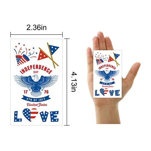 60 Pieces 4Th Of July Decorations Temporary Tattoos For Kids Womens, Patriotic Independence Day Tattoos, Usa American Flag Sticker For Memorial Day, Labor Day, Victory Day Accessories Decor Party Favors Supplies #TOP3