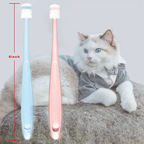 Ympeka 3Pack Small Dog Toothbrush Cat Tooth Brush Brushing Kit Pet Toothbrush Cat Dental Care,Deep Clean Acne Chin Treatment Suction Cup 360 Degree Silicone Pet Toothbrush, For Cats Dogs #TOP5