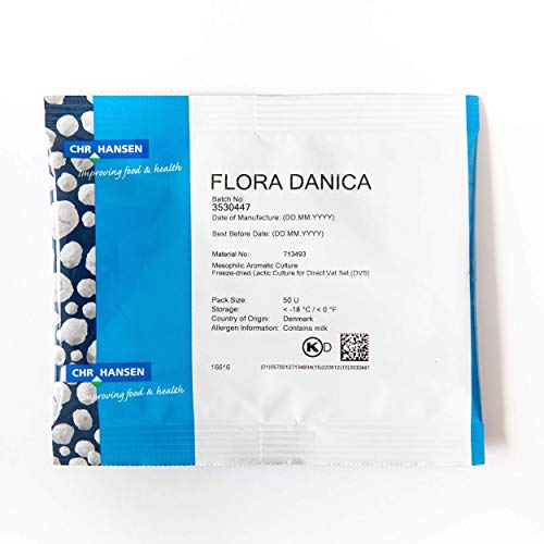 FLORA DANICA (AROMA TYPE B) MESOPHILIC CULTURE (50U- GOOD FOR 130 GALLONS)- IDEAL FOR BRIE, CAMEMBERT + CONTINENTAL CHEESES