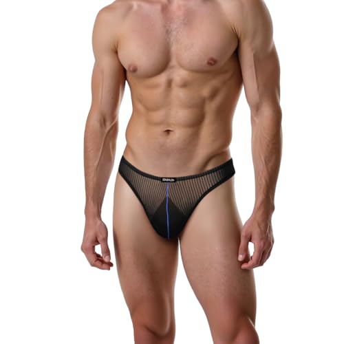 Men's Sexy Mesh Underwear Briefs See Through Low Rise Briefs with Pouch2