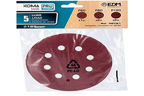 KIT 5 LIJAS RECAMBIO PARA 08780 KOMA TOOLS PRO SERIES BATTERY