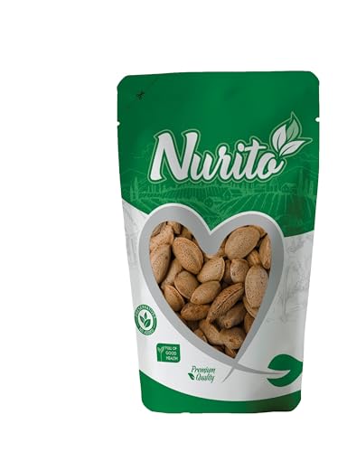 Image of Nurito Kagazi Badam 200 Grams Thin Shell Almonds | Light Shell Almonds Packed with Protein, Fiber, and Vitamins | Badam with Soft Shell Easy to Crack, Supports Brain Health and Boosts Energy Great Nut Snack Option for Office, School, or Fitness Enthusiasts.