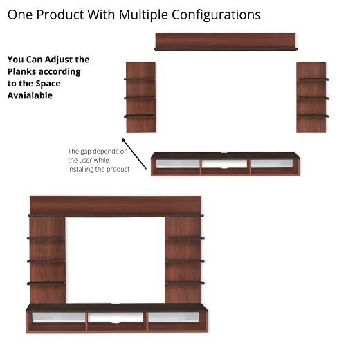 Image of DELITE KOM Eli Engineered Wood TV Entertainment Unit (Finish Color - Acacia Dark Flowery Wenge, DIY(Do-It-Yourself) (30x120x90.5)