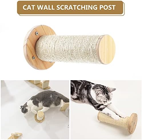 DaizySight Cat Wall Steps, 2 Pack Of Scratching Ladder Steps Post Indoor for Climbing, Wall Mounted Cat Furniture