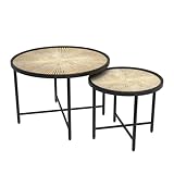 set 3 table basse La table de salon en 2 parties est polyvalente et facile à ranger. Elle convient à divers espaces, comme la chambre à coucher ou l'entrée.