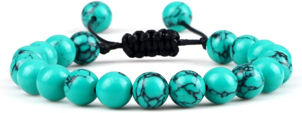Bracelets de manchette tressés ajustables en pierre de pin noir contre l'inconfort des bijoux