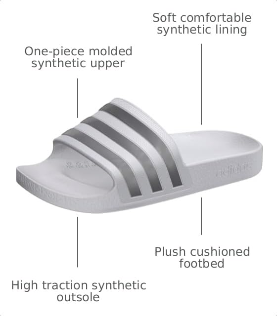 Image of adidas Boys Adilette Aqua Slide Casual Sandals Casual - Black