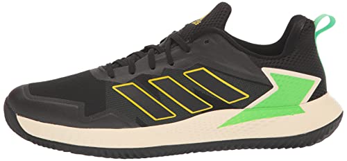 Adidas Men's Defiant Speed Tennis Shoe, Black/Black/Beam Yellow (Clay), 7.5 #TOP7