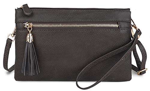 Image of Solene Women's Lightweight Multi Compartment Wristlet Clutch Wallet Crossbody Bag