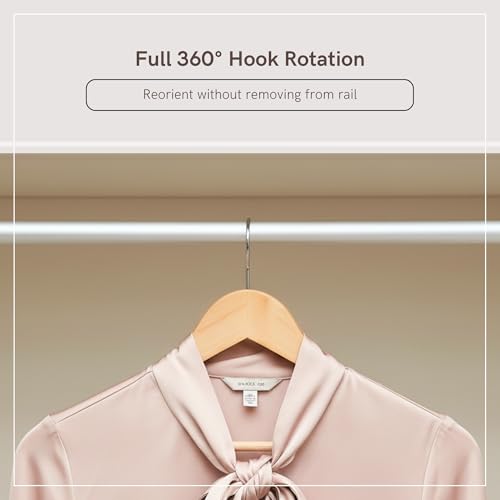Straame - Strong Brown Premium Wooden Coat Hangers - Made with Natural Wood and Non-Slip Trouser Coat Jacket Hangers Pants Bar - Extra Smooth Finish - Strong Shoulder Notches (Pack of 40) - 7
