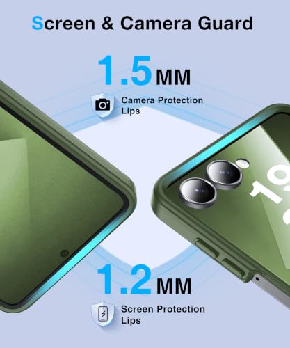 Image of NO.1 Magnetic for Samsung Galaxy Z Flip 7 Case Compatible with MagSafe [Military Grade Drop Tested][Translucent Matte][Anti-Fingerprint] Soft Silicone Bumper for Samsung Flip 7 Case Slim,Green