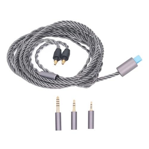 Jectse Silver Plated Copper Headphone Cable with 3.5mm, 2.5mm, 4.4mm Plug, Fit for SENNHEISER IE40 Pro Earphone, 47.2in Length