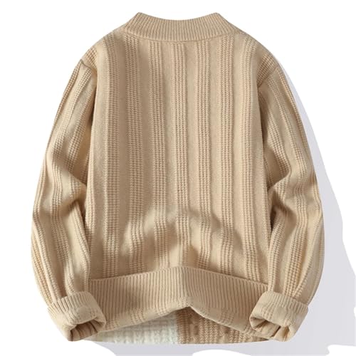 Men's Loose Fit Knit Sweater O-Neck Patchwork Pullover Youthful Casual Long Sleeve Slim Fit Sweater2